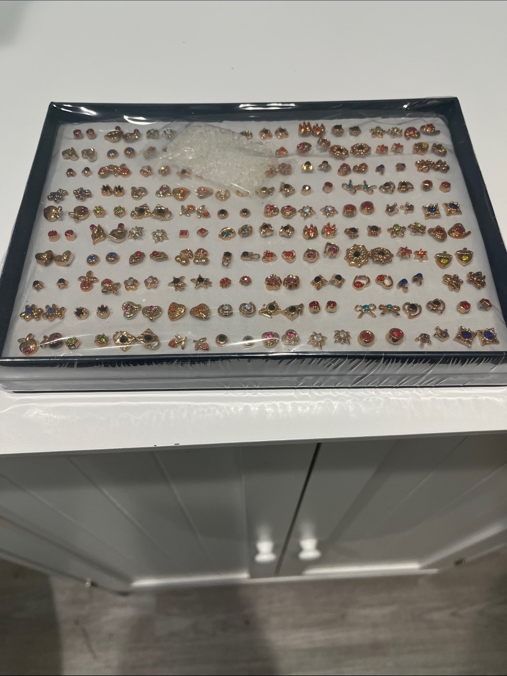 Gold-Tone Multi-Color Stud Earring Set - Women's Fashion Jewelry